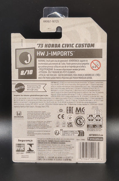 HOT WHEELS 73 HONDA CIVIC CUSTOM HW J-IMPORTS