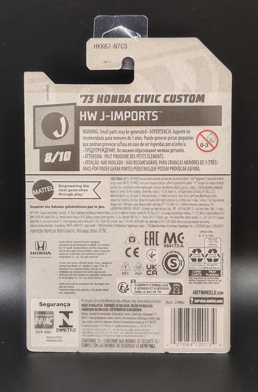 HOT WHEELS 73 HONDA CIVIC CUSTOM HW J-IMPORTS