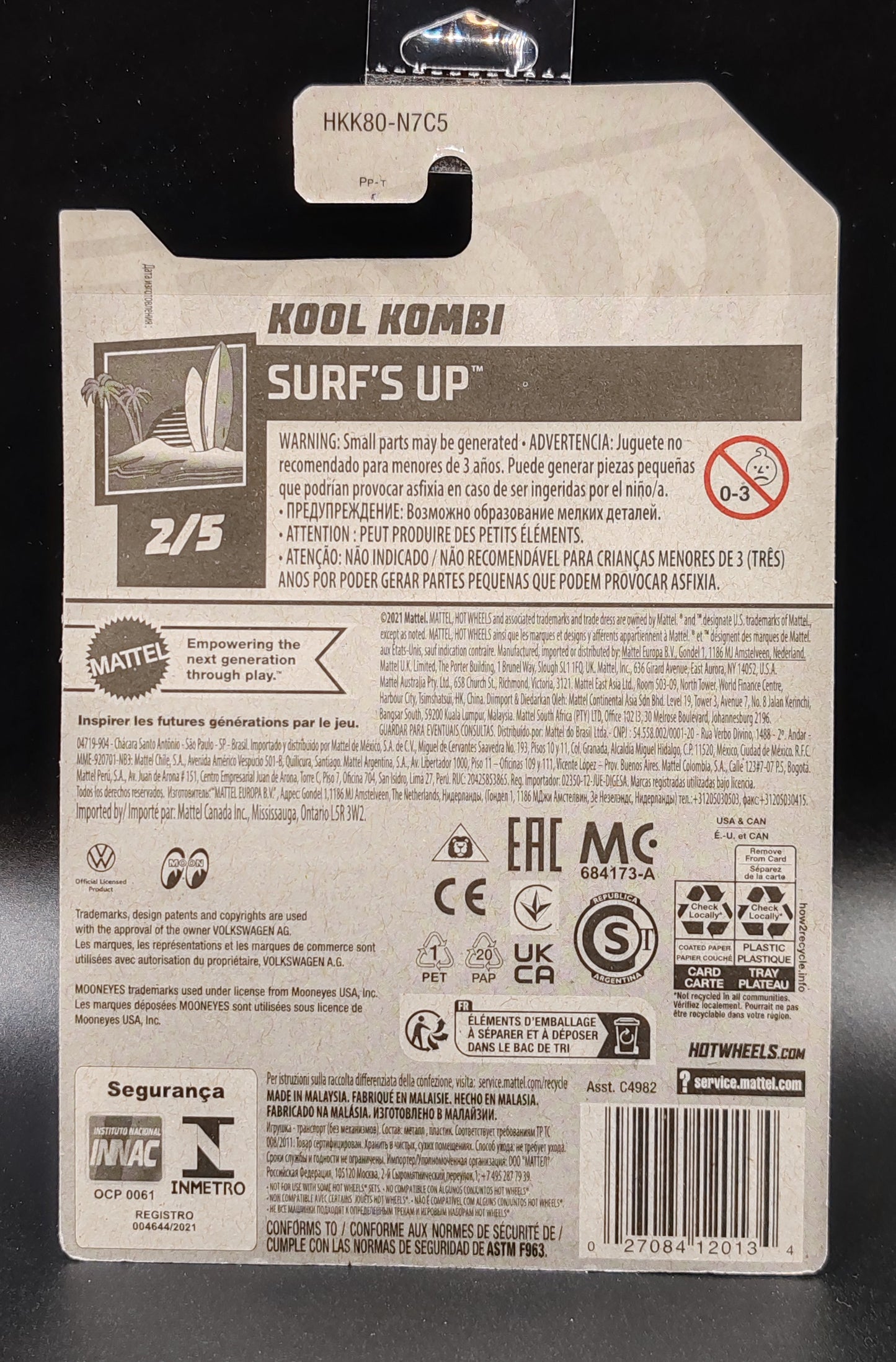 HOT WHEELS KOOL KOMBI SURF'S UP 2/5 49/250