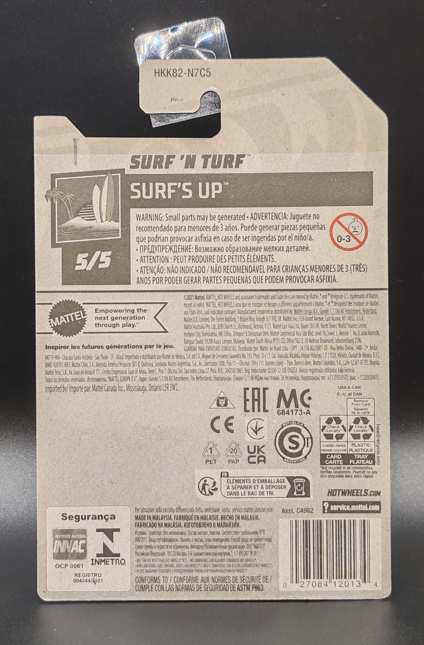 HOT WHEELS SURF N TURF SURF'S UP 5/5 122/250