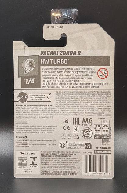 HOT WHEELS PAGANI ZONDA R HW TURBO 1/5 72/250