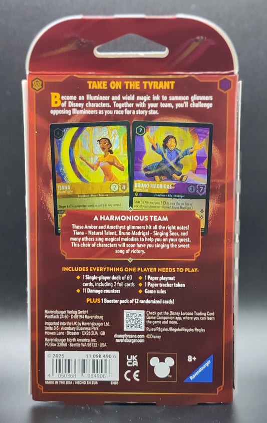Disney Lorcana Reign of Jafar  Starter Deck  Bruno and Tiana