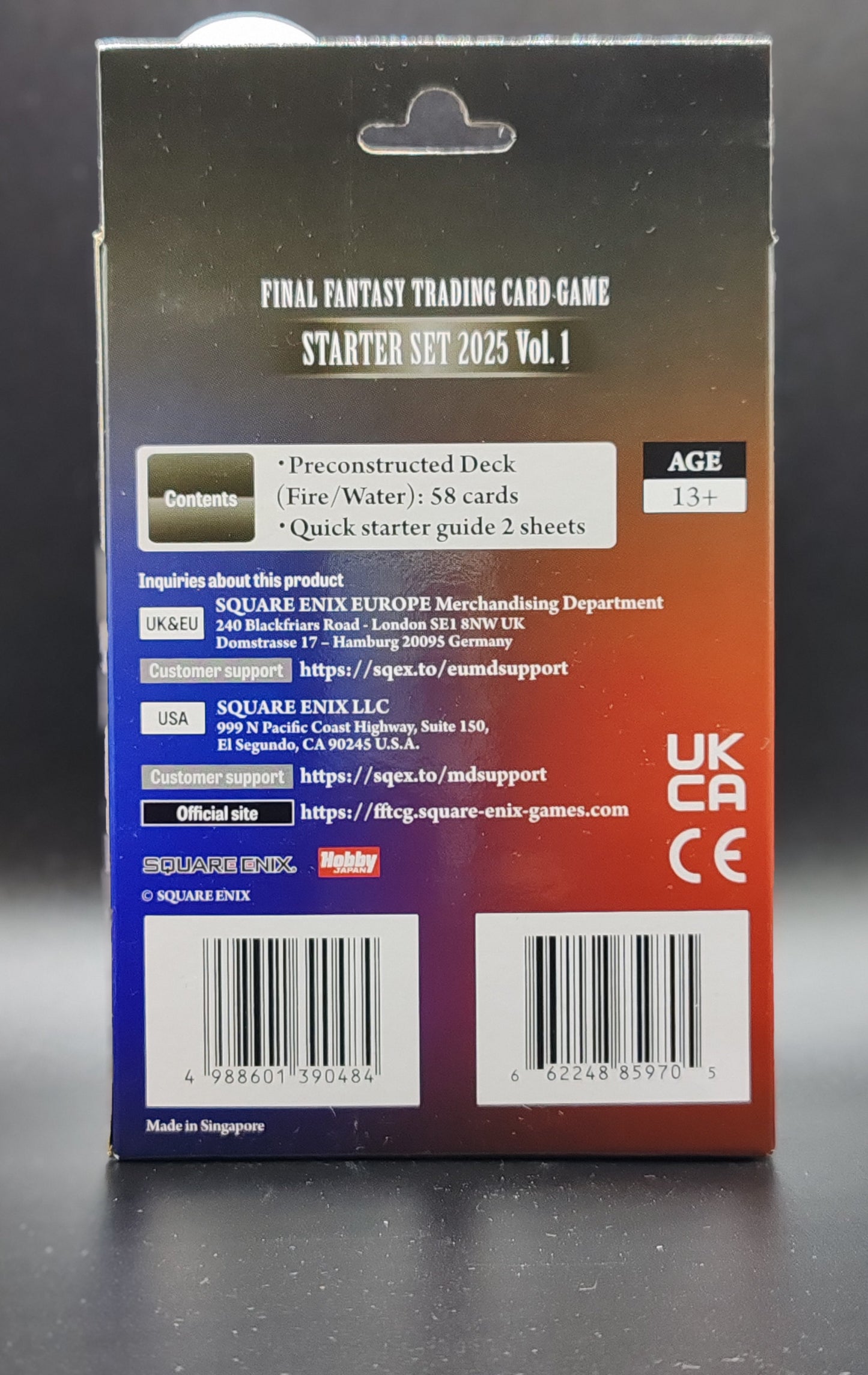 Final Fantasy Trading Card Game Starter Deck 2025 Volume 1
