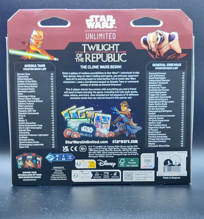 Star Wars Unlimited Twilight of the Republic Two Player Starter