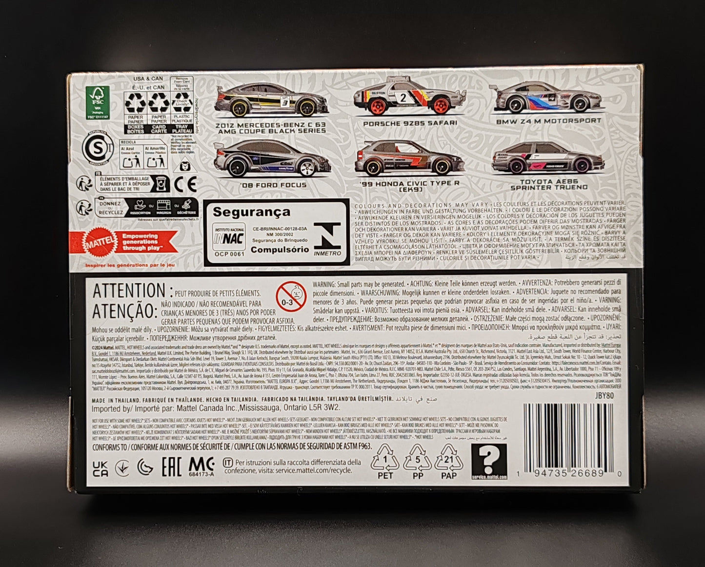 Hot Wheels Silver Series Zamac Set of 6