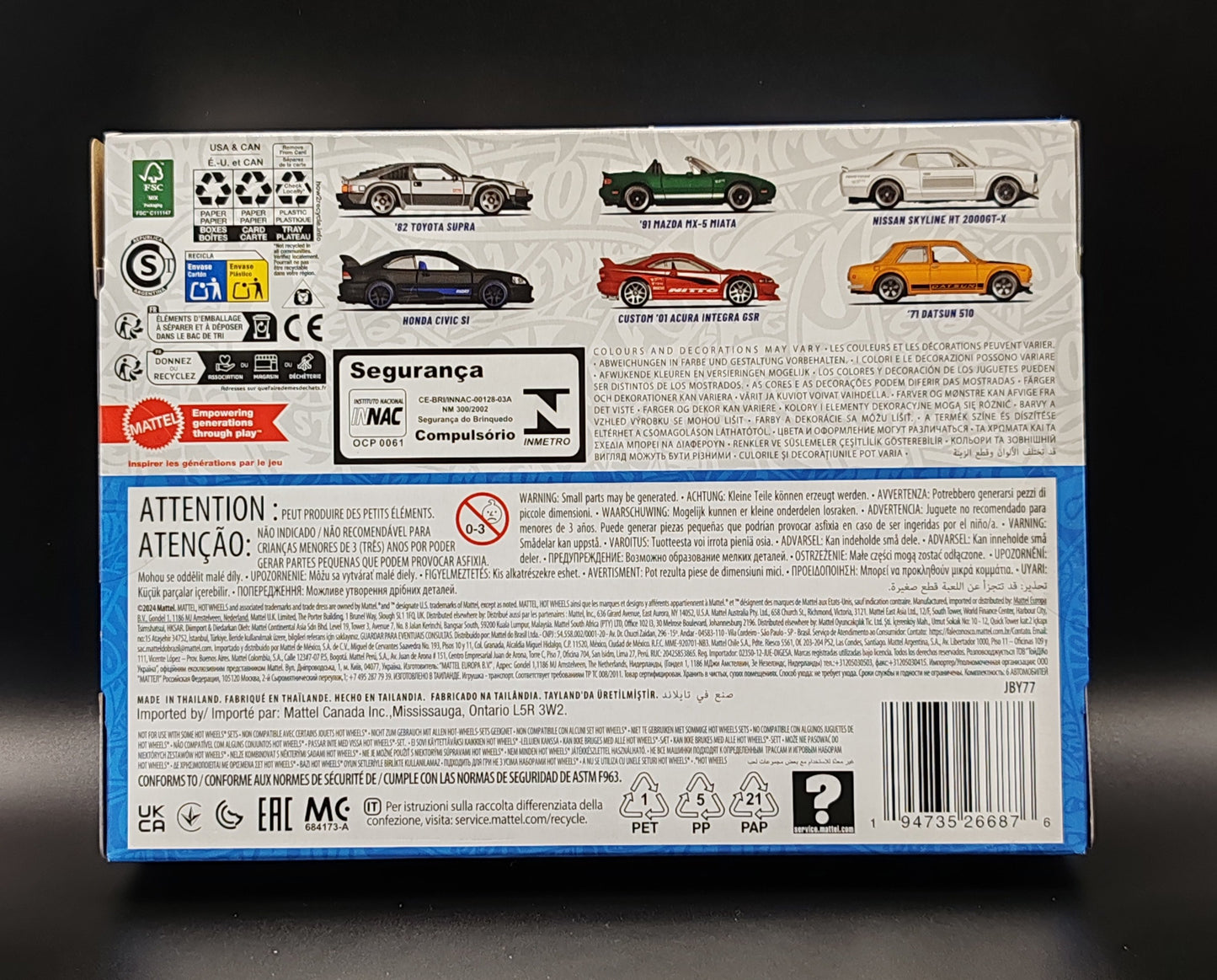 Hot Wheels Silver Series Streets of Japan Set of 6