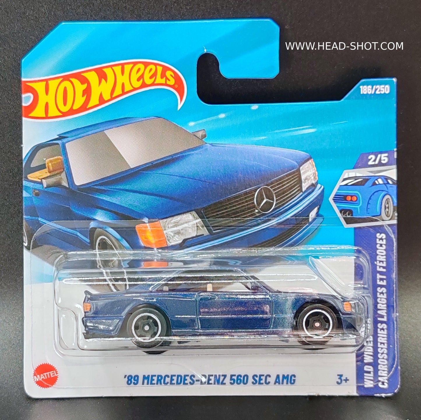 HOT WHEELS 89 MERCEDES-BENZ 560 SEC AMG WILD WIDEBODY 2/5 186/250