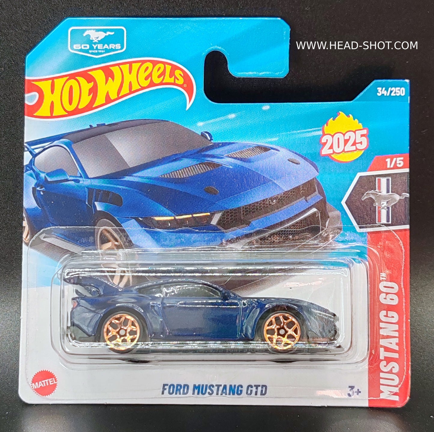 HOT WHEELS FORD MUSTANG GTD MUSTANG 60 1/5  34/250