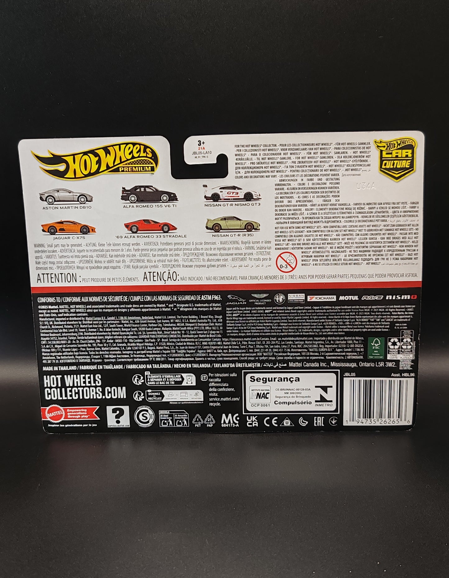HOT WHEELS PREMIUM CAR CULTURE NISSAN GT-R NISMO GT3 NISSAN GT-R (R35)