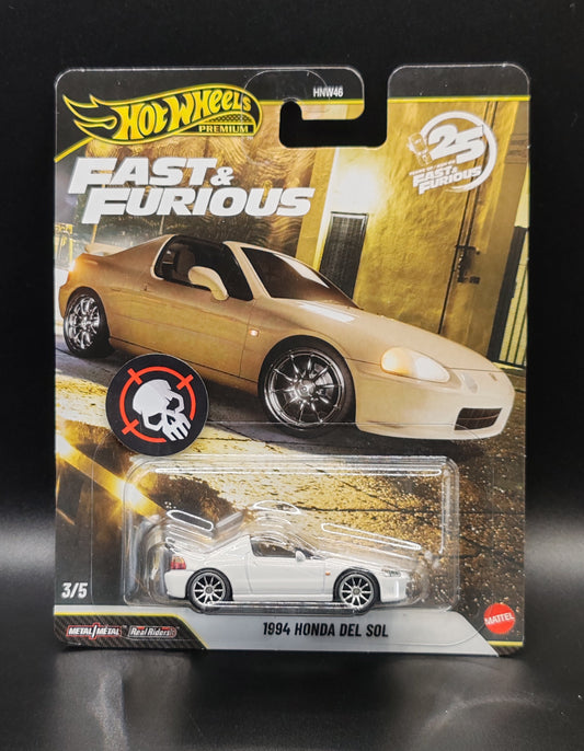 HOT WHEELS PREMIUM FAST AND FURIOUS 1994 HONDA DEL SOL 3/5