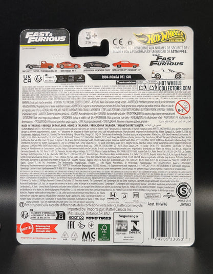 HOT WHEELS PREMIUM FAST AND FURIOUS 1994 HONDA DEL SOL 3/5