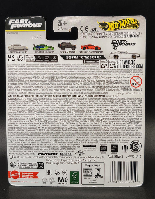 HOT WHEELS PREMIUM FAST AND FURIOUS 1969 FORD MUSTANG BOSS 302 3/5