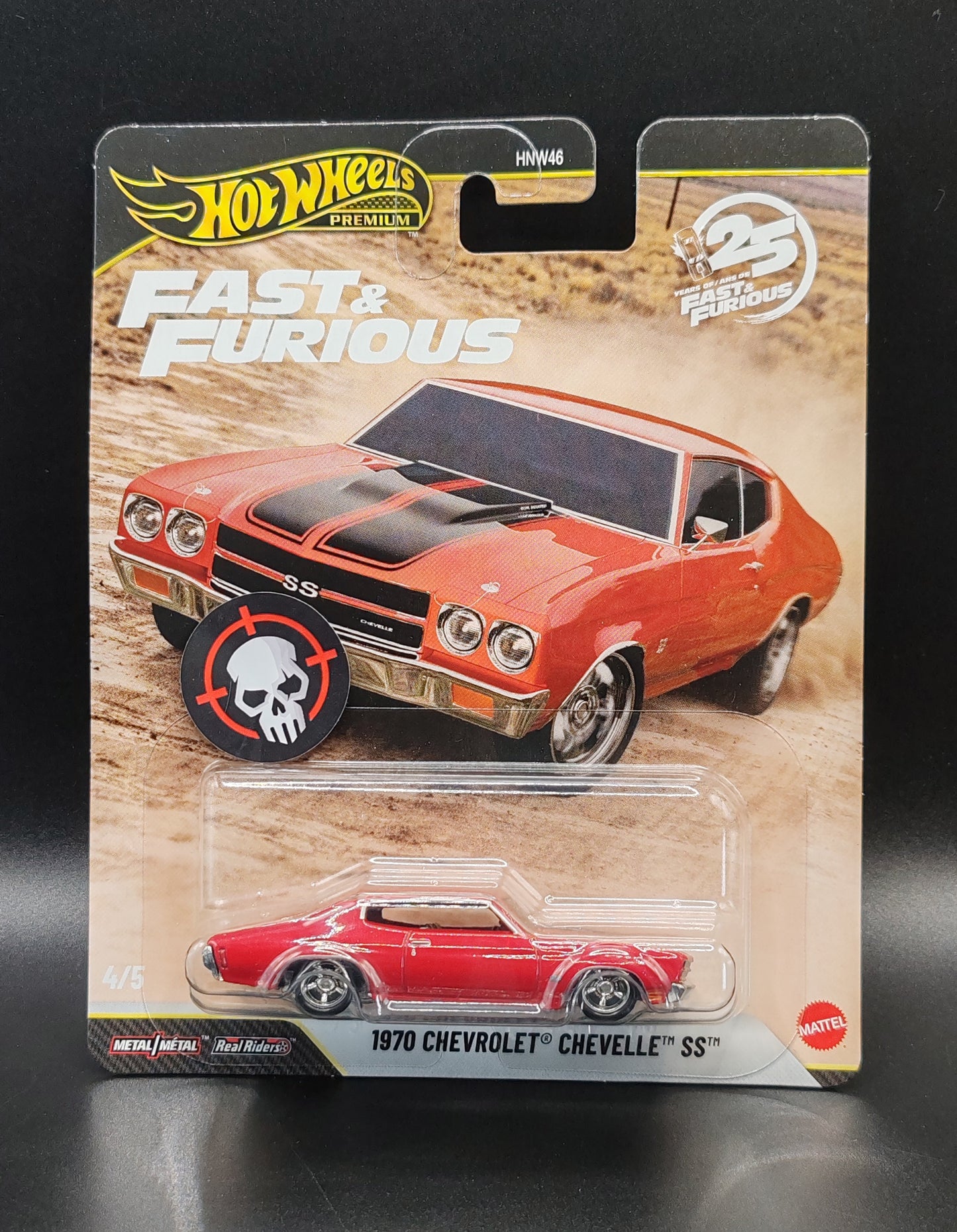 HOT WHEELS PREMIUM FAST AND FURIOUS 1970 CHEVROLET CHEVELLE SS 4/5