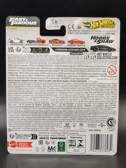 HOT WHEELS PREMIUM FAST AND FURIOUS LAMBORGHINI AVENTADOR COUPE 5/5