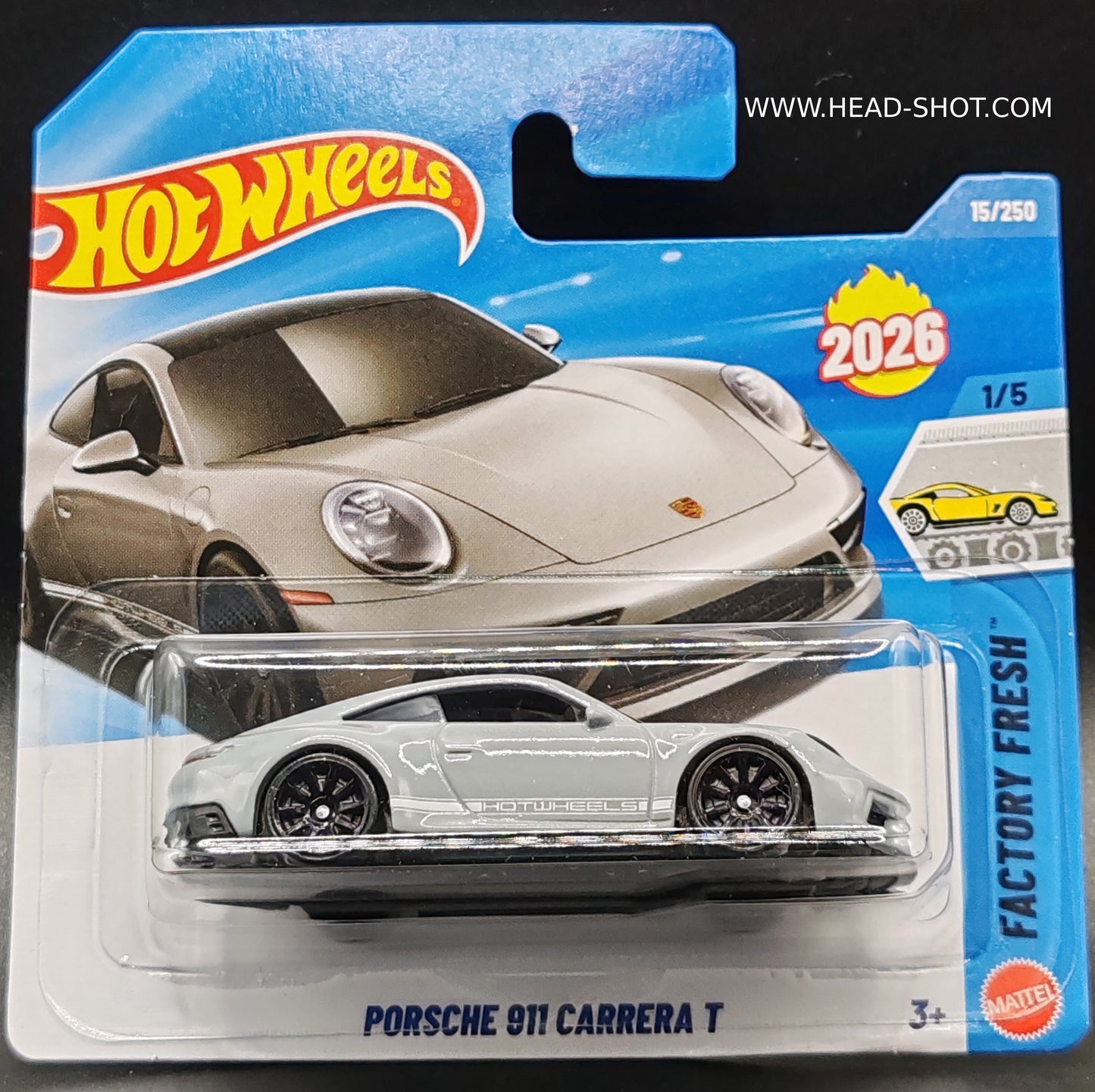 HOT WHEELS PORSCHE 911 CARRERA T FACTORY FRESH 1/5 15/250