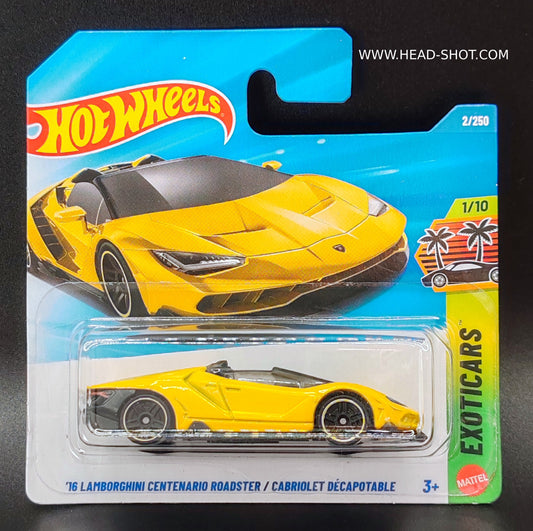 HOT WHEELS 16 LAMBORGHINI CENTENARIO ROADSTER EXOTICARS 1/10 2/250