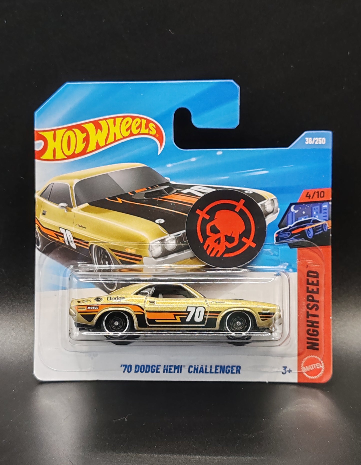HOT WHEELS 70 DODGE HEMI CHALLENGER NIGHT SPEED 4/10 36/250