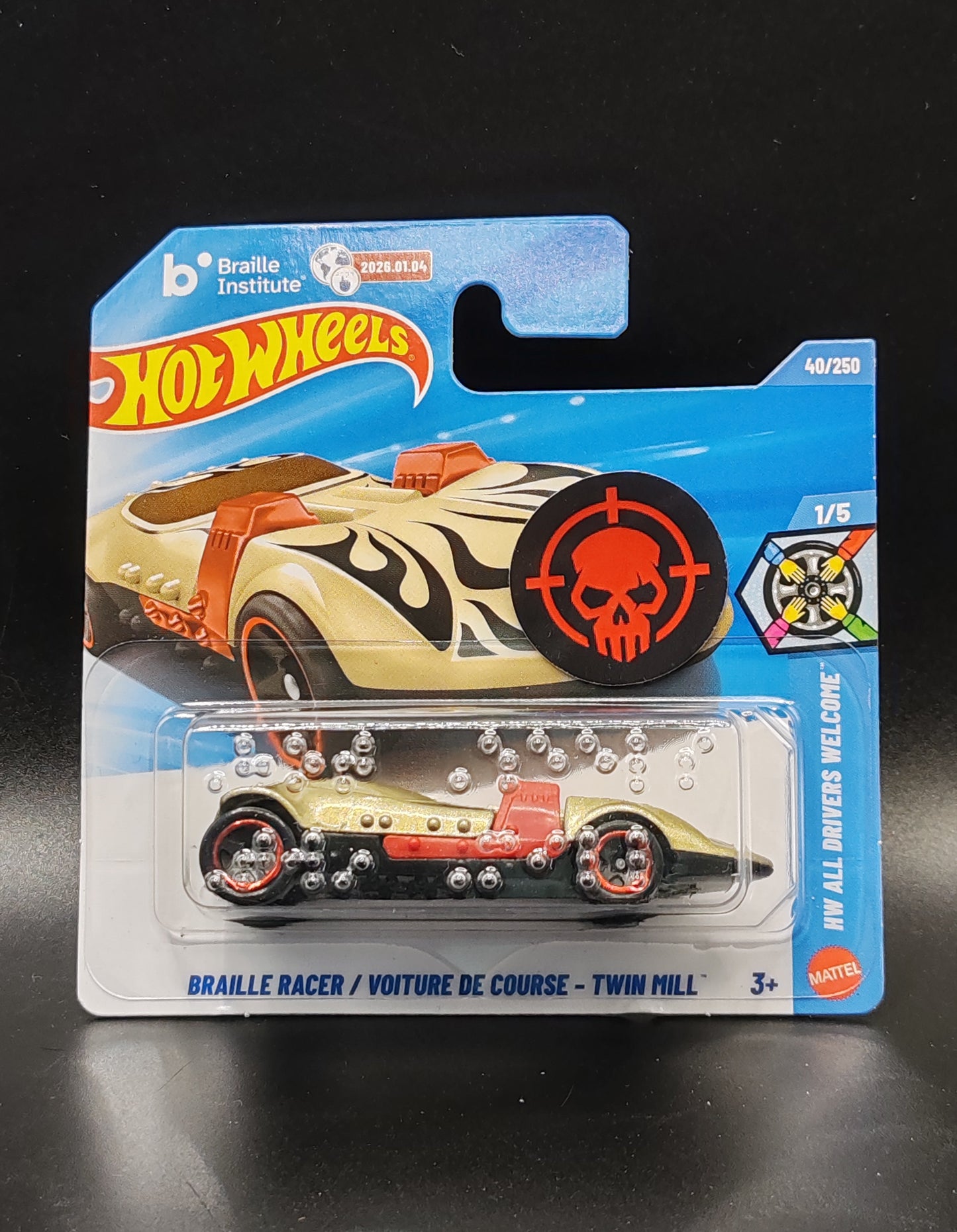 HOT WHEELS BRAILLE RACER - TWIN MILL HW ALL DRIVERS WELCOME 1/5 40/250