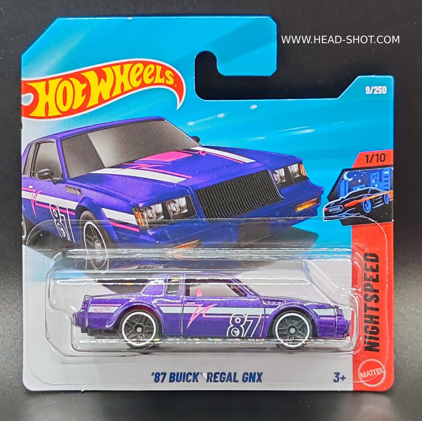 HOT WHEELS 87 BUICK REGAL GNX NIGHTSPEED 1/10 9/250