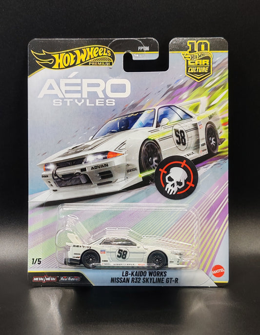 HOT WHEELS PREMIUM CAR CULTURE AERO STYLES LB-KAIDO WORKS NISSAN R32 SKYLINE GT-R