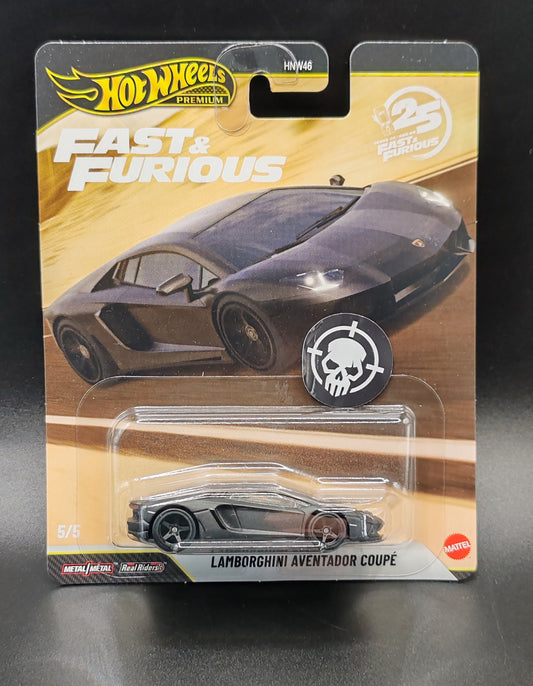 HOT WHEELS PREMIUM FAST AND FURIOUS LAMBORGHINI AVENTADOR COUPE 5/5