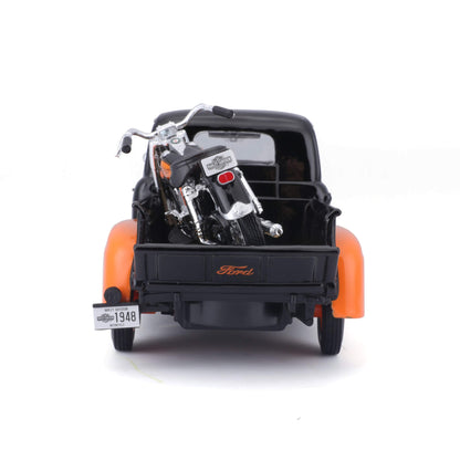 1:24 HARLEY DAVIDSON 1958 FORD F-1 PICKUP WITH 1958 FLH DUO GLIDE