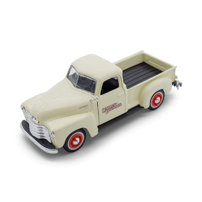 1:24 HARLEY DAVIDSON 1950 CHEVROLET 3100 PICKUP WITH 2001 FLSTS HERITAGE SPRINGER CHEVY
